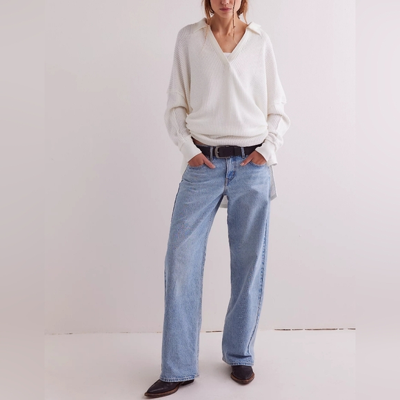 FREE PEOPLE We The Free Travis Polo/Ivory - Picture 4 of 8